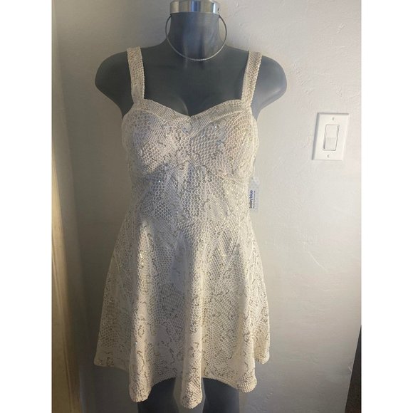 Bailey Blue Cream Sequin Skirt - Picture 1 of 4